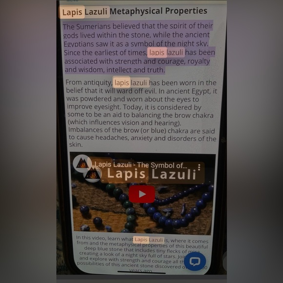 sterling silver pendant lapis lazuli India artisan - Picture 7 of 7